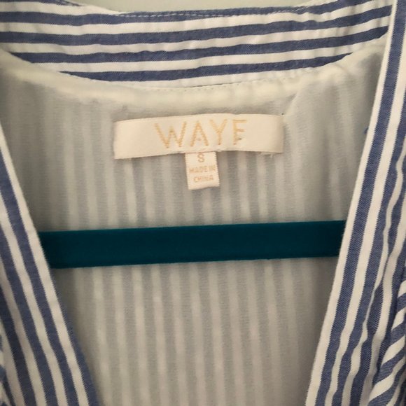 WAYF Ruffle Blue Seersucker Dress - Picture 3 of 3